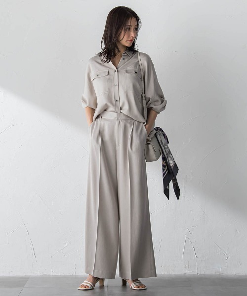 LAUTREAMONT(ロートレアモン)の「Beauty Denimブラウス≪洗濯機で洗える≫(シャツ/ブラウス・レディース・ベージュ/ネイビー・9号)」の12枚目の写真