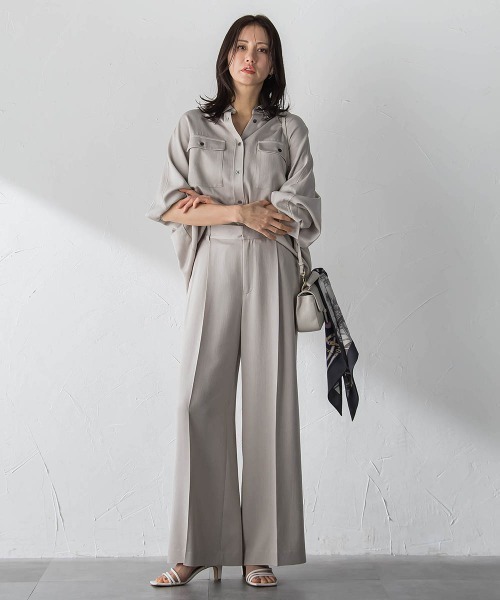 LAUTREAMONT(ロートレアモン)の「Beauty Denimブラウス≪洗濯機で洗える≫(シャツ/ブラウス・レディース・ベージュ/ネイビー・9号)」の13枚目の写真