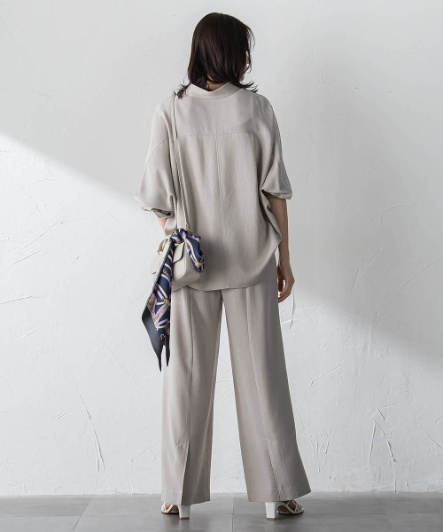 LAUTREAMONT(ロートレアモン)の「Beauty Denimブラウス≪洗濯機で洗える≫(シャツ/ブラウス・レディース・ベージュ/ネイビー・9号)」の15枚目の写真