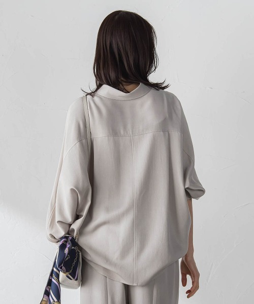 LAUTREAMONT(ロートレアモン)の「Beauty Denimブラウス≪洗濯機で洗える≫(シャツ/ブラウス・レディース・ベージュ/ネイビー・9号)」の11枚目の写真