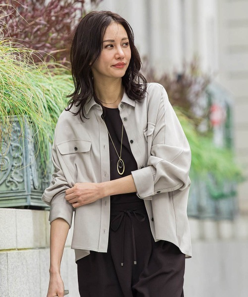 LAUTREAMONT(ロートレアモン)の「Beauty Denimブラウス≪洗濯機で洗える≫(シャツ/ブラウス・レディース・ベージュ/ネイビー・9号)」の16枚目の写真