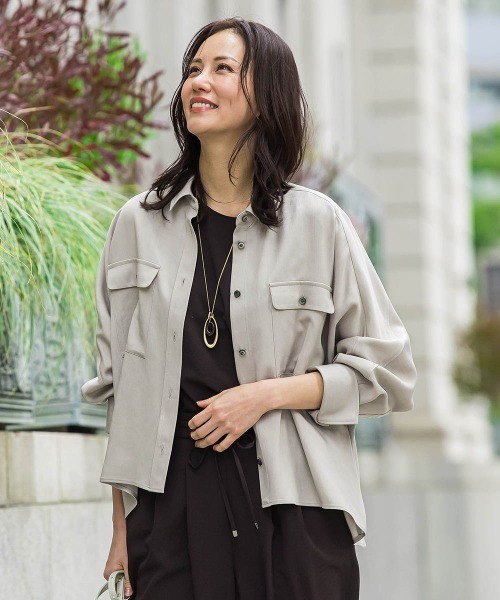 LAUTREAMONT(ロートレアモン)の「Beauty Denimブラウス≪洗濯機で洗える≫(シャツ/ブラウス・レディース・ベージュ/ネイビー・9号)」の17枚目の写真