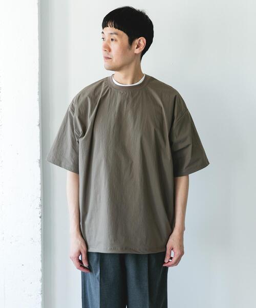 URBAN RESEARCH DOORS(アーバンリサーチドアーズ)の「『UVカット/接触冷感/吸水速乾』ストレッチクロス プルオーバー(Tシャツ/カットソー・メンズ・ブラック/モカ/チャコールグレー・MEDIUM/LARGE)」の10枚目の写真