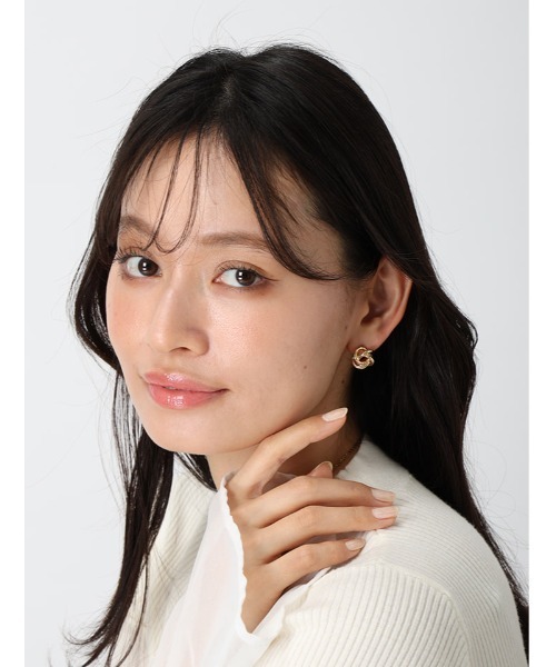 Edit Sheen（エディットシーン）の「ボールドノットゴールドピアス（ピアス（両耳用）・レディース・ゴールド・FREE）」の5枚目の写真