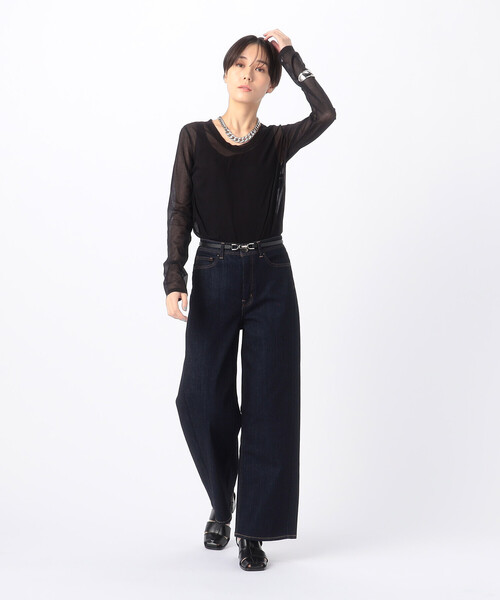 K.T KIYOKO TAKASE(キヨコタカセ)の「中空ストレッチデニム ワイドデニムパンツ(デニムパンツ・レディース・その他1・11号)」の3枚目の写真