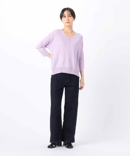 K.T KIYOKO TAKASE(キヨコタカセ)の「中空ストレッチデニム ワイドデニムパンツ(デニムパンツ・レディース・その他1・11号)」の4枚目の写真