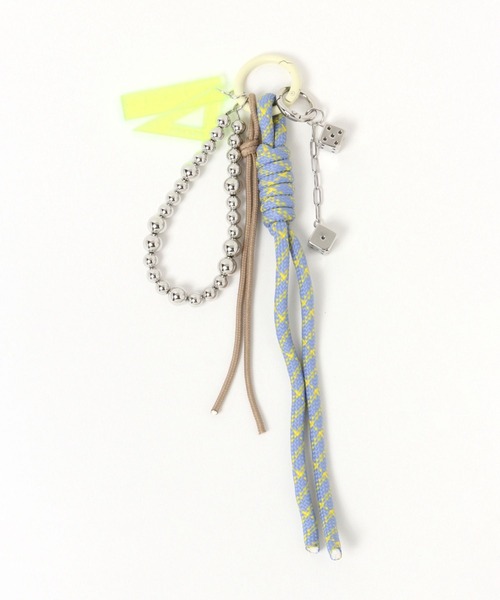 studio CLIP（スタディオクリップ）の「ミニモチーフコードチャーム（キーホルダー・レディース・ベージュ/ブルー・FREE）」の2枚目の写真