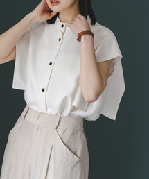 Noble | 《WEB限定追加》【洗える】スクエアースリーブフロントオープンブラウス(シャツ/ブラウス)