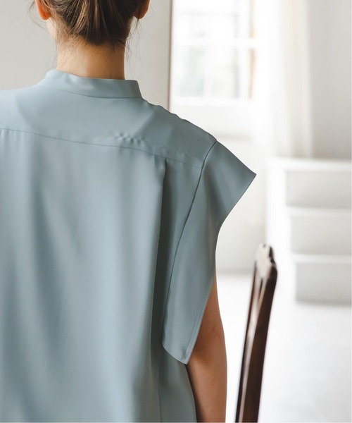 Noble（ノーブル）の「《WEB限定追加》【洗える】スクエアースリーブフロントオープンブラウス（シャツ/ブラウス・レディース・サックスブルー/ホワイト・FREE）」の13枚目の写真