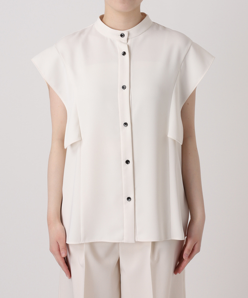 Noble（ノーブル）の「《WEB限定追加》【洗える】スクエアースリーブフロントオープンブラウス（シャツ/ブラウス・レディース・サックスブルー/ホワイト・FREE）」の16枚目の写真