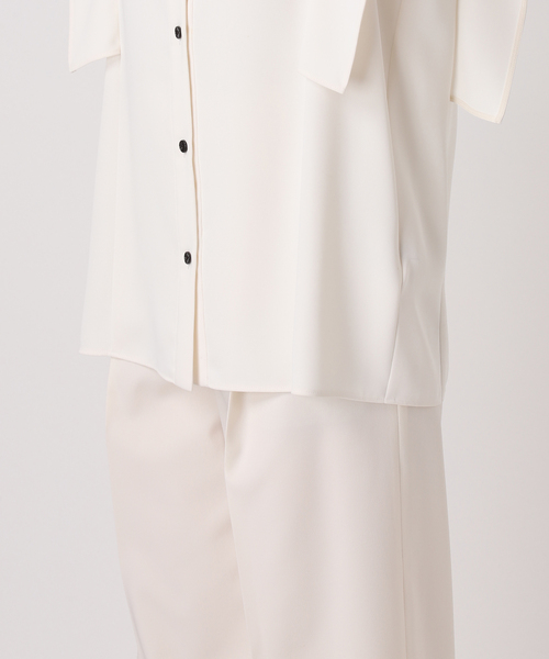 Noble（ノーブル）の「《WEB限定追加》【洗える】スクエアースリーブフロントオープンブラウス（シャツ/ブラウス・レディース・サックスブルー/ホワイト・FREE）」の20枚目の写真