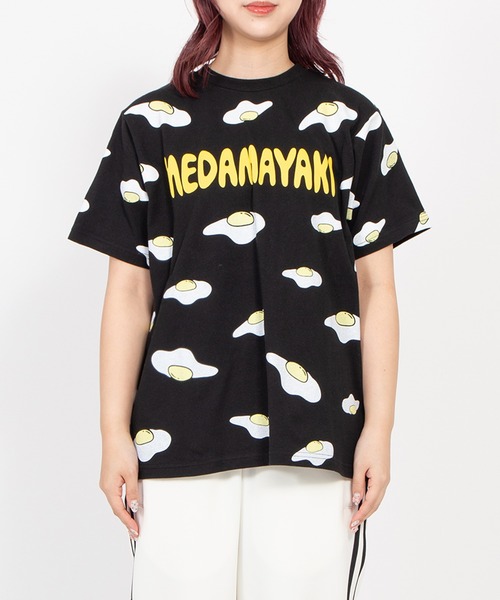 PUNYUS(プニュズ)の「【新サイズ】目玉焼き総柄Tシャツ(Tシャツ/カットソー・レディース・ブラック/ホワイト・1/2/3/4/5)」の17枚目の写真