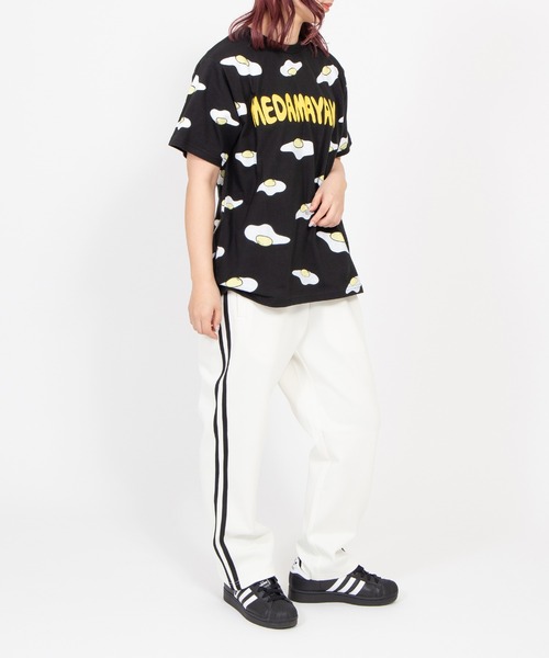 PUNYUS(プニュズ)の「【新サイズ】目玉焼き総柄Tシャツ(Tシャツ/カットソー・レディース・ブラック/ホワイト・1/2/3/4/5)」の18枚目の写真