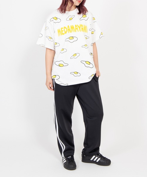 PUNYUS(プニュズ)の「【新サイズ】目玉焼き総柄Tシャツ(Tシャツ/カットソー・レディース・ブラック/ホワイト・1/2/3/4/5)」の15枚目の写真