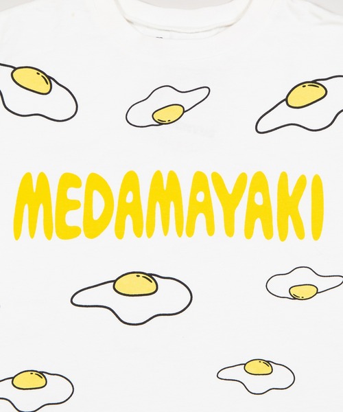 PUNYUS(プニュズ)の「【新サイズ】目玉焼き総柄Tシャツ(Tシャツ/カットソー・レディース・ブラック/ホワイト・1/2/3/4/5)」の9枚目の写真