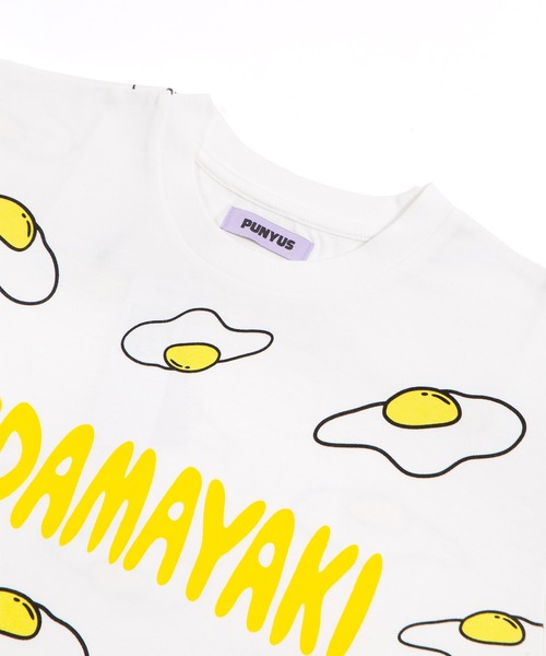 PUNYUS(プニュズ)の「【新サイズ】目玉焼き総柄Tシャツ(Tシャツ/カットソー・レディース・ブラック/ホワイト・1/2/3/4/5)」の11枚目の写真