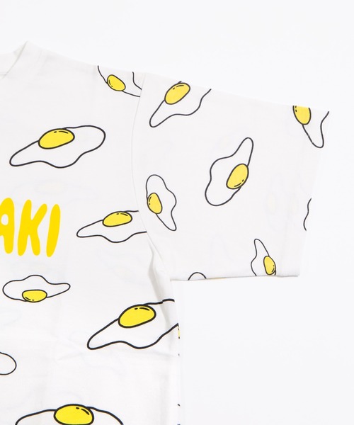 PUNYUS(プニュズ)の「【新サイズ】目玉焼き総柄Tシャツ(Tシャツ/カットソー・レディース・ブラック/ホワイト・1/2/3/4/5)」の12枚目の写真