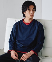 Shallow V-Neck Long Sleeve T / 浅VネックレイヤードライクロンT