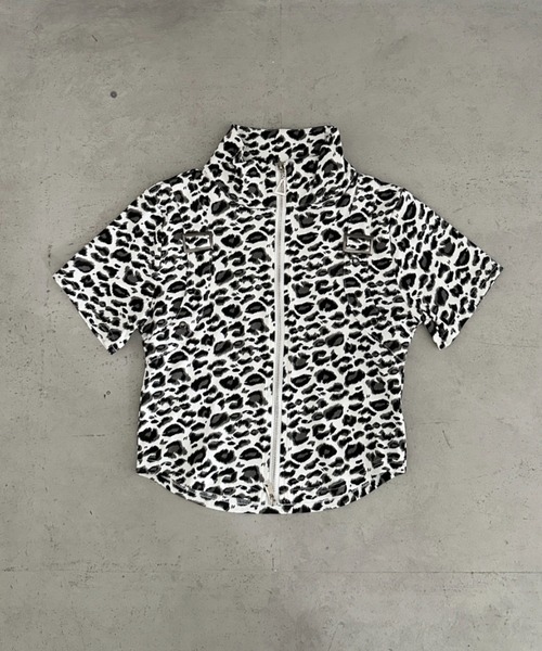 Bamm(バム)の「レオパードダブルジップコンパクトトップス(Tシャツ/カットソー・レディース・ブラウン/グレー/ホワイト・FREE)」の9枚目の写真