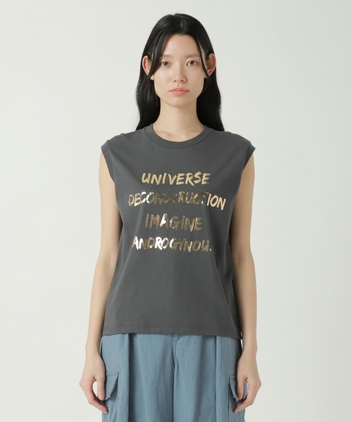 ZUCCa（ズッカ）の「GLAM T / タンクトップ（タンクトップ・レディース・ダークグレー/ブラウン・M size）」の2枚目の写真