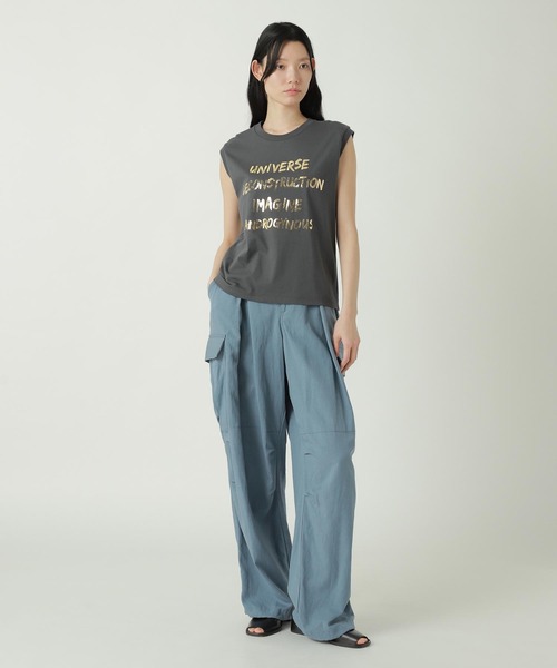 ZUCCa（ズッカ）の「GLAM T / タンクトップ（タンクトップ・レディース・ダークグレー/ブラウン・M size）」の5枚目の写真