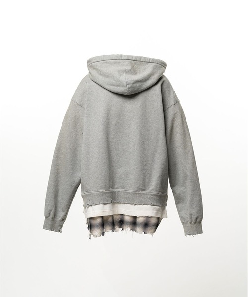 Maison MIHARA YASUHIRO（メゾンミハラヤスヒロ）の「【MIHARAYASUHIRO/ミハラヤスヒロ】TRIPLE LAYERED HOODIE（Tシャツ/カットソー・メンズ・グレー/ブラック・44/48/46）」の9枚目の写真