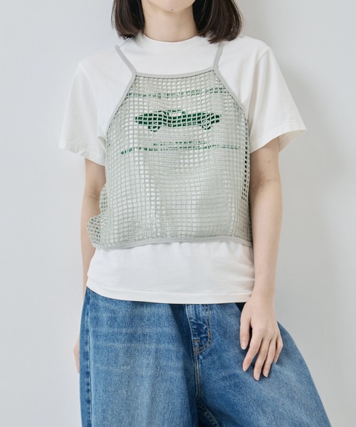 JANE SMITH / JOHN SMITH（ジェーンスミスジョンスミス）の「[JANE SMITH/ジェーン・スミス]NOTHING GOLD CAN STAY S/S T-SHIRT（Tシャツ/カットソー・レディース・ホワイト/ブラウン・XS/M）」の2枚目の写真