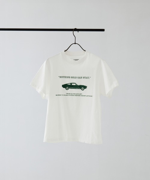 JANE SMITH / JOHN SMITH（ジェーンスミスジョンスミス）の「[JANE SMITH/ジェーン・スミス]NOTHING GOLD CAN STAY S/S T-SHIRT（Tシャツ/カットソー・レディース・ホワイト/ブラウン・XS/M）」の4枚目の写真