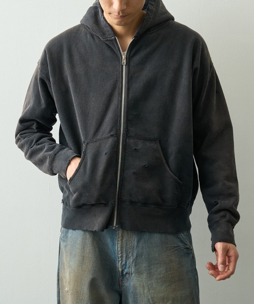 concause(コンコース)の「【concause/コンコース】full zip sweat shirts(パーカー・メンズ・イエロー/ブラック・4/5)」の2枚目の写真