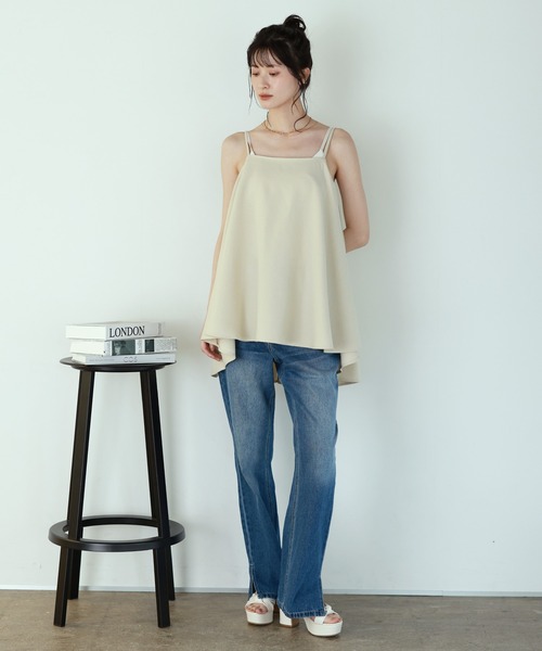 shetila(シェティラ)の「履き心地◎スリムストレートスリットデニム(デニムパンツ・レディース・ブルー/ライトブルー/ブラック・M/L)」の14枚目の写真
