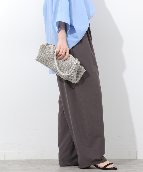 JOURNAL STANDARD relume(ジャーナルスタンダード レリューム)の「ギャザーワイドカービーパンツ(その他パンツ・レディース・チャコールグレー/ピンク系その他/ベージュ・36/38)」の19枚目の写真