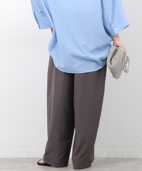 JOURNAL STANDARD relume(ジャーナルスタンダード レリューム)の「ギャザーワイドカービーパンツ(その他パンツ・レディース・チャコールグレー/ピンク系その他/ベージュ・36/38)」の20枚目の写真