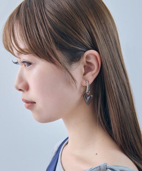 GOLDY（ゴールディ）の「ガミー ハート イヤリング（イヤリング・レディース・ブラック/シルバー/ゴールド/グリーン/ピンク・FREE）」の15枚目の写真