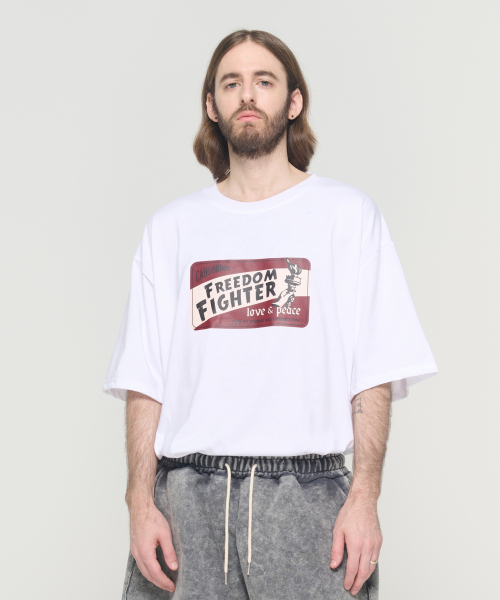 CARGOBROS(カーゴブロス)の「(ビッグサイズ) CB フリーダムファイター 半袖Tシャツ (ホワイト)(Tシャツ/カットソー・メンズ・その他・FREE)」の1枚目の写真