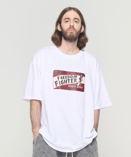 CARGOBROS(カーゴブロス)の「(ビッグサイズ) CB フリーダムファイター 半袖Tシャツ (ホワイト)(Tシャツ/カットソー・メンズ・その他・FREE)」の2枚目の写真