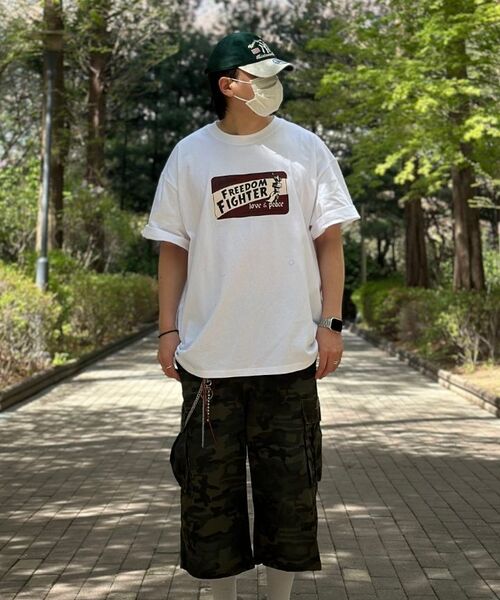 CARGOBROS(カーゴブロス)の「(ビッグサイズ) CB フリーダムファイター 半袖Tシャツ (ホワイト)(Tシャツ/カットソー・メンズ・その他・FREE)」の13枚目の写真