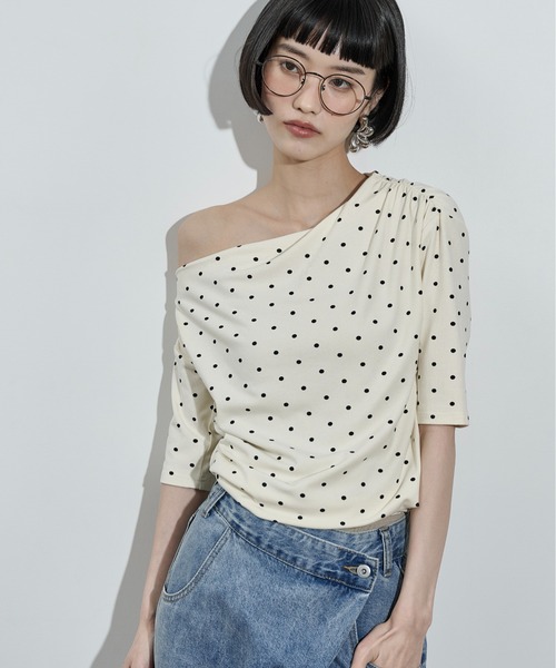 Dot Print Wanshort T‑shirt (точечный принт)