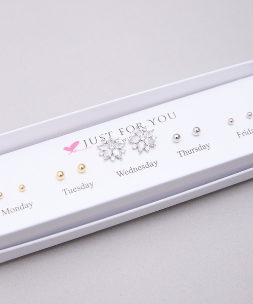 SHIZUTA（シズタ）の「SZT：5daysピアス　Monday to Friday ５個セットピアス　BOX付（ピアス（両耳用）・レディース・シルバー系その他・FREE）」の10枚目の写真