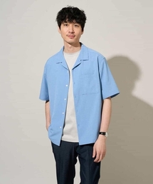 a.v.v（アーヴェヴェ）の「【雑誌MonoMax5月号掲載】リライト オープンカラーシャツ【イージーケア 洗濯機で洗える 接触冷感 吸水速乾 UVカット ストレッチ】（シャツ/ブラウス）」