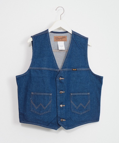 Wrangler デニムベスト Wrangler ラングラー］UNLINED DENIM VEST IN PREWASHED デニム