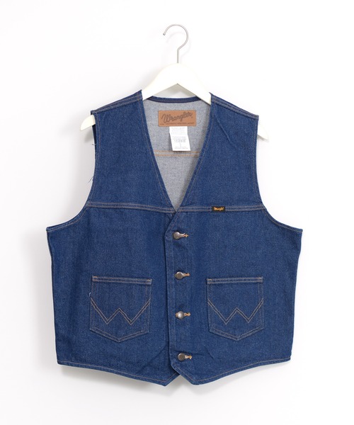 Wrangler（ラングラー）の「［Wrangler ラングラー］UNLINED DENIM VEST IN PREWASHED デニム ウエスタンベスト（ベスト・メンズ・インディゴブルー・XL/L/M/S）」の10枚目の写真