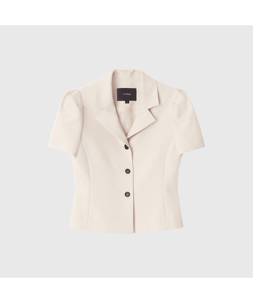 LOOKAST(ルックキャスト)の「ジゼルアワーグラスパフジャケット_ベージュ / GISELLE HOURGLASS PUFF JACKET_BEIGE(テーラードジャケット・レディース・Beige・SMALL/MEDIUM)」の1枚目の写真