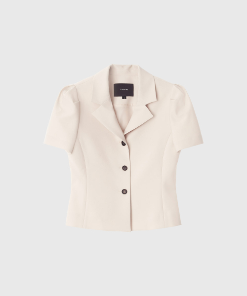 LOOKAST(ルックキャスト)の「ジゼルアワーグラスパフジャケット_ベージュ / GISELLE HOURGLASS PUFF JACKET_BEIGE(テーラードジャケット・レディース・Beige・SMALL/MEDIUM)」の3枚目の写真