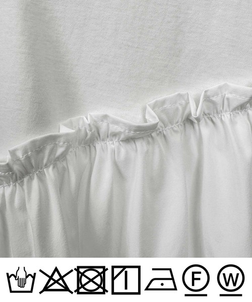 Lo-Fi(ローファイ)の「コンパクトスムースアシメフリルカットソー(Tシャツ/カットソー・レディース・ブラック/オフホワイト・M)」の21枚目の写真