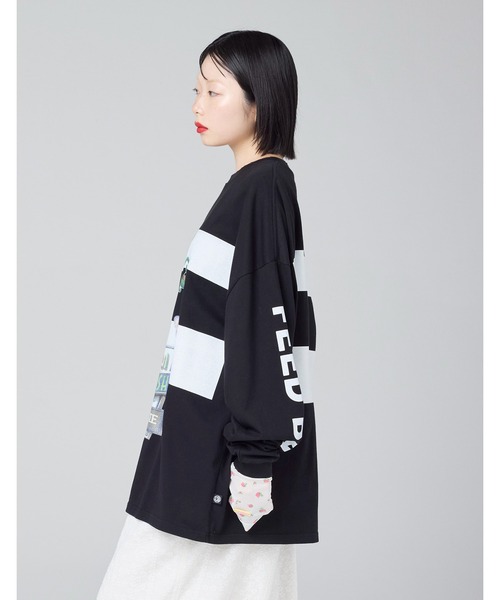 Little sunny bite(リトルサニーバイト)の「【8】【it】【Little Sunny Bite 】graphic long tee(Tシャツ/カットソー・レディース・ピンク/ブラック/ホワイト・MEDIUM/SMALL)」の9枚目の写真