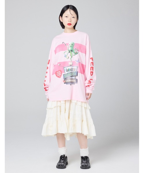 Little sunny bite(リトルサニーバイト)の「【8】【it】【Little Sunny Bite 】graphic long tee(Tシャツ/カットソー・レディース・ピンク/ブラック/ホワイト・MEDIUM/SMALL)」の21枚目の写真