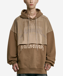 AJOBYAJO（アジョバイアジョ）の「[PBA] Arch Logo Washed Layered Hoodie [DUSTY BEIGE]（パーカー）」