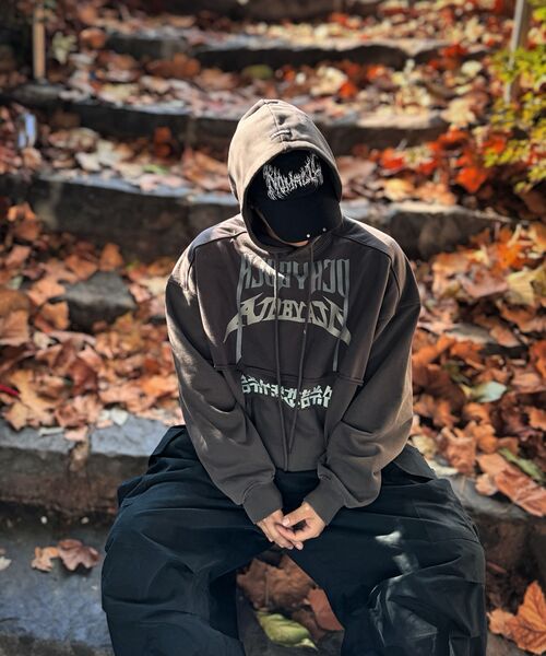 AJOBYAJO（アジョバイアジョ）の「[PBA] Arch Logo Washed Layered Hoodie [DUSTY BEIGE]（パーカー・メンズ・その他・LARGE/X-LARGE）」の10枚目の写真