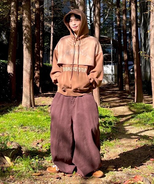 AJOBYAJO（アジョバイアジョ）の「[PBA] Arch Logo Washed Layered Hoodie [DUSTY BEIGE]（パーカー・メンズ・その他・LARGE/X-LARGE）」の12枚目の写真