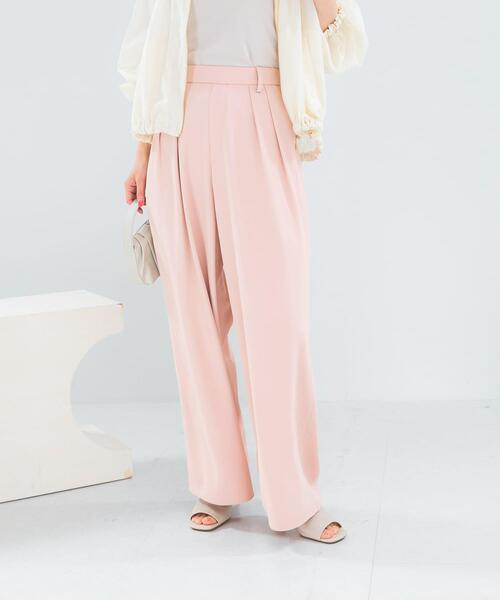 URBAN RESEARCH ROSSO WOMEN（アーバンリサーチ　ロッソ）の「『WEB限定』撥水イージーストレートパンツ（その他パンツ・レディース・ブルー系その他/ブラック/ライトベージュ/ライトピンク/オフホワイト・36/38）」の5枚目の写真